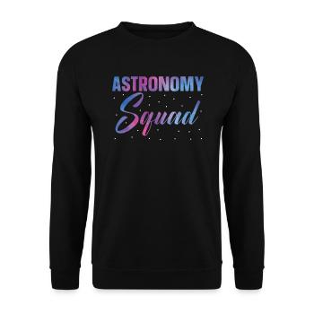 Astronomy Squad Astronomer Konstellationen - Unisex Pullover - Schwarz - Vorne - Alina (178cm) & Michal (187cm)