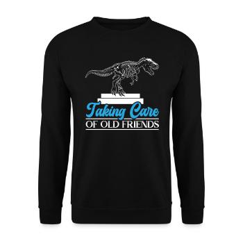 Prendre soin de vieux amis Musée Whisperer - Sweat-shirt Unisexe - noir - Devant - Alina (178cm) & Michal (187cm)