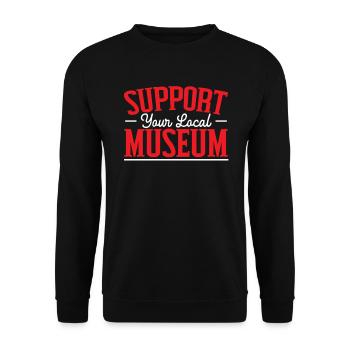 Soutenez votre amoureux du musée local Conservateur de musée - Sweat-shirt Unisexe - noir - Devant - Alina (178cm) & Michal (187cm)