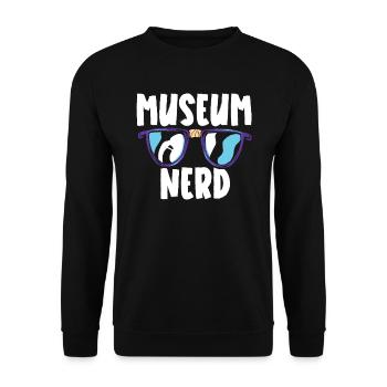 Museum Nerd Museum Lover Museum Kurator - Unisex Pullover - Schwarz - Vorne - Alina (178cm) & Michal (187cm)