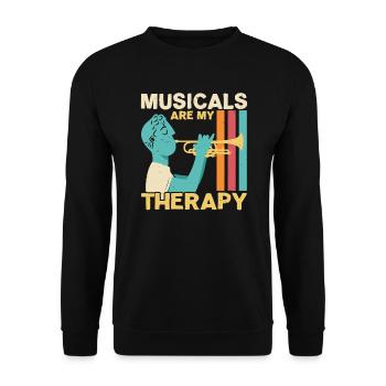 Les comédies musicales sont ma thérapie Musicien Amateur de musique - Sweat-shirt Unisexe - noir - Devant - Alina (178cm) & Michal (187cm)