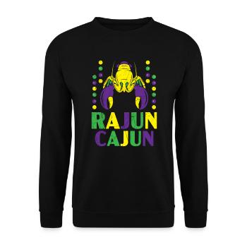 Rajun Cajun Crawfish Crayfish Lobster Mardi Gras - Unisex Sweatshirt - black - Front - Alina (178cm) & Michal (187cm)