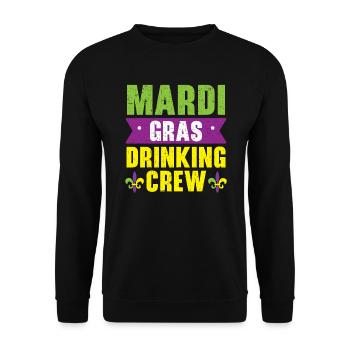 Mardi Gras Drinking Crew Shenanigan Alcoholic - Unisex Sweatshirt - black - Front - Alina (178cm) & Michal (187cm)