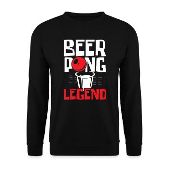Beer Pong Legend Alcohol Drinking Game Beer Pong - Unisex Sweatshirt - black - Front - Alina (178cm) & Michal (187cm)