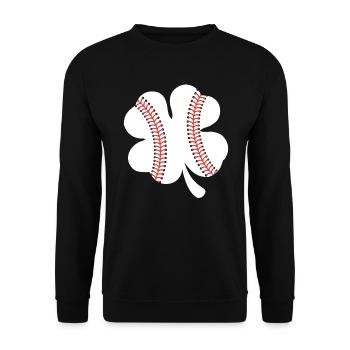 Baseball Lover St. Patrick's Saint Pattys Day - Unisex Sweatshirt - black - Front - Alina (178cm) & Michal (187cm)