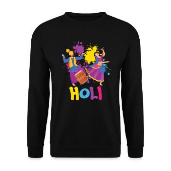 Radha Krishna Hindouisme Hindu Holi Festival - Sweat-shirt Unisexe - noir - Devant - Alina (178cm) & Michal (187cm)