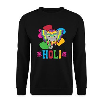 Radha Krishna Hindouisme Hindu Holi Festival - Sweat-shirt Unisexe - noir - Devant - Alina (178cm) & Michal (187cm)