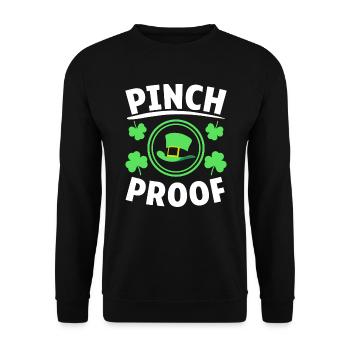 Pinch Proof St. Patricks Day Irish Pride Shamrock - Unisex Sweatshirt - black - Front - Alina (178cm) & Michal (187cm)