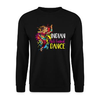 Indian Holi Festival Festival Dance Hindu Buddhist - Unisex Sweatshirt - black - Front - Alina (178cm) & Michal (187cm)