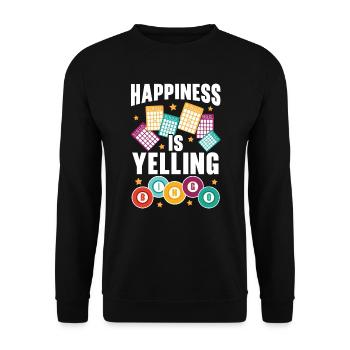 Bingo Game Bingo Player Casino Gambling Lottery - Unisex Sweatshirt - black - Front - Alina (178cm) & Michal (187cm)