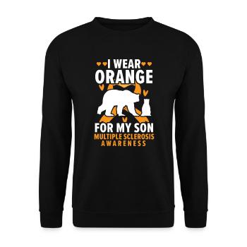 I Wear Orange For My Son Multiple Sclerosis - Unisex Sweatshirt - black - Front - Alina (178cm) & Michal (187cm)