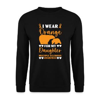 I Wear Orange For My Daughter Multiple Sclerosis - Unisex Sweatshirt - black - Front - Alina (178cm) & Michal (187cm)