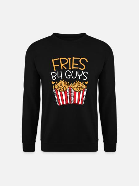 Fries B4 Jungs Fries Eater Feinschmecker Kartoffelliebhaber - Unisex Pullover - Schwarz