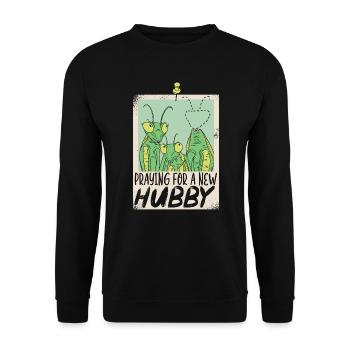 Prier pour un nouveau mari par Entomologie de la mante religieuse - Sweat-shirt Unisexe - noir - Devant - Alina (178cm) & Michal (187cm)