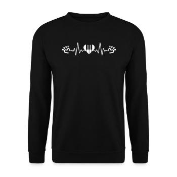 Piano Cat Musician Musical Instrument Pianist - Unisex Sweatshirt - black - Front - Alina (178cm) & Michal (187cm)