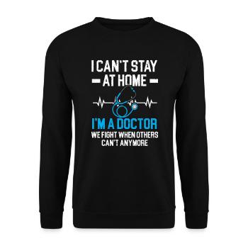 Médecin Médecine Médecine Médecin Soins de santé - Sweat-shirt Unisexe - noir - Devant - Alina (178cm) & Michal (187cm)