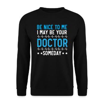 Médecin Médecine Médecine Médecin Soins de santé - Sweat-shirt Unisexe - noir - Devant - Alina (178cm) & Michal (187cm)