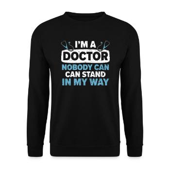 Médecin Médecine Médecine Médecin Soins de santé - Sweat-shirt Unisexe - noir - Devant - Alina (178cm) & Michal (187cm)