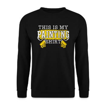 Ceci est ma chemise peinture peintre maison peinture - Sweat-shirt Unisexe - noir - Devant - Alina (178cm) & Michal (187cm)