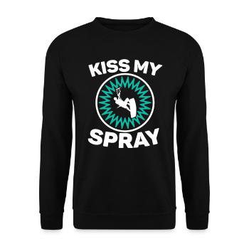 Kiss My Spray Kitesurfer Kitesurf Kitesurf - Sweat-shirt Unisexe - noir - Devant - Alina (178cm) & Michal (187cm)