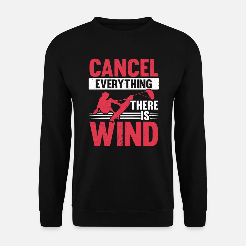 Alles abbrechen, was es Windkitesurfen gibt - Unisex Pullover - Schwarz