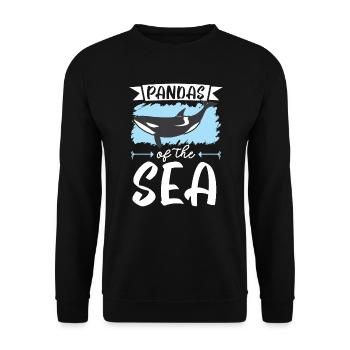Pandas de la mer Orque Whale Biologiste marin - Sweat-shirt Unisexe - noir - Devant - Alina (178cm) & Michal (187cm)