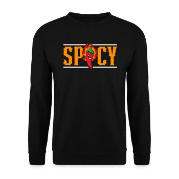 Red Hot Chili Flavor Mexican Spice Spicy Food - Unisex Sweatshirt - black - Front - Alina (178cm) & Michal (187cm)