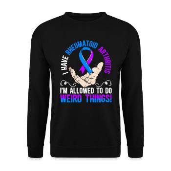 I Have Rheumatoid Arthritis Autoimmune Disorder - Unisex Sweatshirt - black - Front - Alina (178cm) & Michal (187cm)