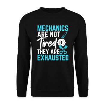 Les mécaniciens ne sont pas fatigués, ils sont épuisés voiture - Sweat-shirt Unisexe - noir - Devant - Alina (178cm) & Michal (187cm)