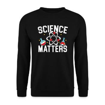 Science Matters Future Scientist Chimie Biologie - Sweat-shirt Unisexe - noir - Devant - Alina (178cm) & Michal (187cm)