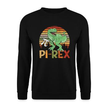Pi-rex Dinosaur Math Professeur Mathématicien Pi Day - Sweat-shirt Unisexe - noir - Devant - Alina (178cm) & Michal (187cm)