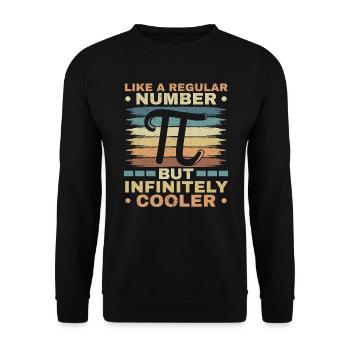 Wie eine normale Zahl, aber unendlich kühlerer Pi-Tag - Unisex Pullover - Schwarz - Vorne - Alina (178cm) & Michal (187cm)