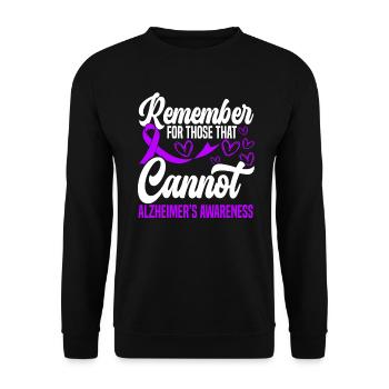 Rappelez-vous pour ceux qui ne peuvent pas la maladie d’Alzheimer - Sweat-shirt Unisexe - noir - Devant - Alina (178cm) & Michal (187cm)