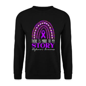 Il y a plus dans mon histoire La sensibilisation à la maladie d’Alzheimer - Sweat-shirt Unisexe - noir - Devant - Alina (178cm) & Michal (187cm)