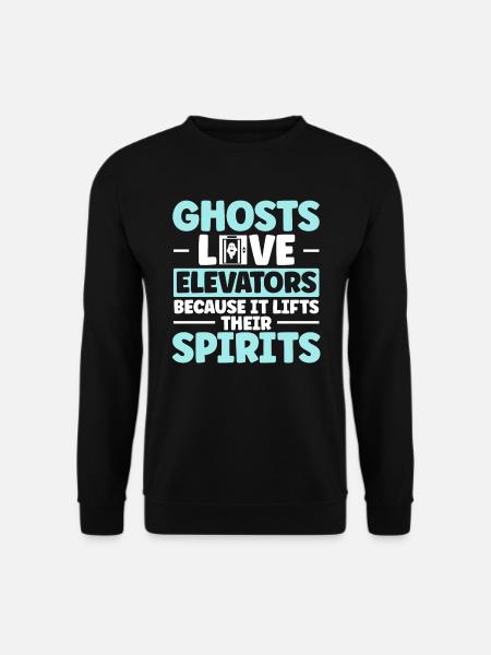Geesten houden van liften Lift Lift Technicus - Uniseks sweater - zwart