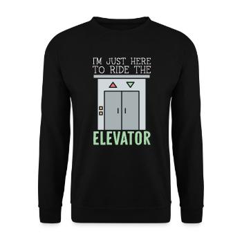 Aufzugsmechaniker Aufzugstechniker Wartung - Unisex Pullover - Schwarz - Vorne - Alina (178cm) & Michal (187cm)