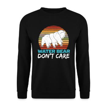 Water Bear Don't Care Moss Piglet Tardigrade - Unisex Sweatshirt - black - Front - Alina (178cm) & Michal (187cm)