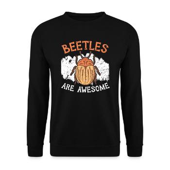 Beetles Are Awesome Insect Entomology Bug Hunter - Unisex Sweatshirt - black - Front - Alina (178cm) & Michal (187cm)