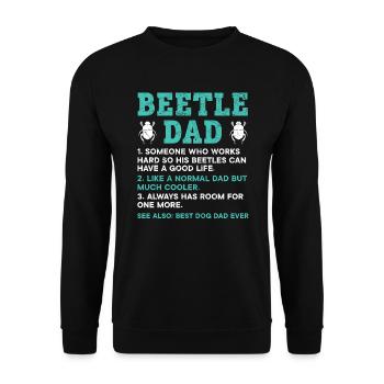 Entomologie des insectes Futur Entomologiste Papa Coléoptère - Sweat-shirt Unisexe - noir - Devant - Alina (178cm) & Michal (187cm)