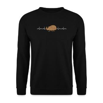 Entomologie des insectes Entomologiste Coléoptère Rythme cardiaque - Sweat-shirt Unisexe - noir - Devant - Alina (178cm) & Michal (187cm)