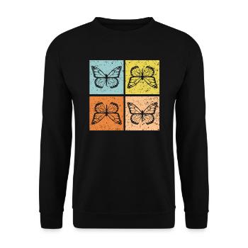 Entomologie des insectes papillons Futur entomologiste - Sweat-shirt Unisexe - noir - Devant - Alina (178cm) & Michal (187cm)