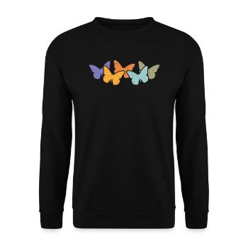 Entomologie des insectes papillons Futur entomologiste - Sweat-shirt Unisexe - noir - Devant - Alina (178cm) & Michal (187cm)