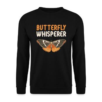 Butterfly Whisperer Entomologie Entomologiste des insectes - Sweat-shirt Unisexe - noir - Devant - Alina (178cm) & Michal (187cm)