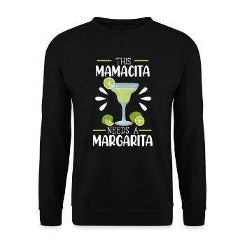 Cette mamacita a besoin d’un cocktail alcoolisé Margarita - Sweat-shirt Unisexe - noir - Devant - Alina (178cm) & Michal (187cm)