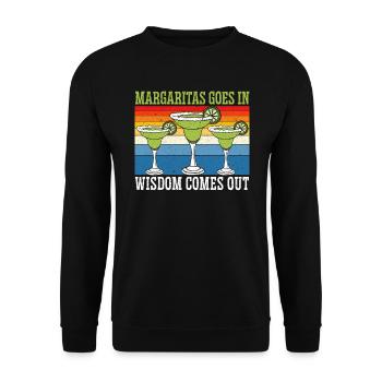 Margaritas Goes In Wisdom Comes Out Margarita - Unisex Sweatshirt - black - Front - Alina (178cm) & Michal (187cm)