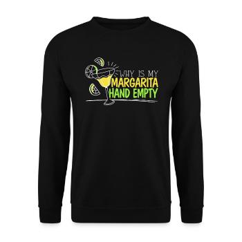 Pourquoi mon cocktail d’alcool vide Margarita Hand est-il - Sweat-shirt Unisexe - noir - Devant - Alina (178cm) & Michal (187cm)