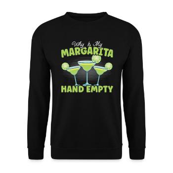 Pourquoi mon cocktail d’alcool vide Margarita Hand est-il - Sweat-shirt Unisexe - noir - Devant - Alina (178cm) & Michal (187cm)