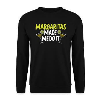 Margaritas hat mich dazu gebracht, es zu tun Alkoholischer Getränkecocktail - Unisex Pullover - Schwarz - Vorne - Alina (178cm) & Michal (187cm)