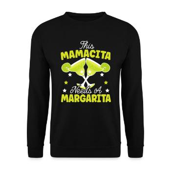 Cette mamacita a besoin d’un cocktail alcoolisé Margarita - Sweat-shirt Unisexe - noir - Devant - Alina (178cm) & Michal (187cm)