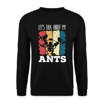 Parlons de mon entomologie Fourmis Insect Lover - Sweat-shirt Unisexe - noir - Devant - Alina (178cm) & Michal (187cm)
